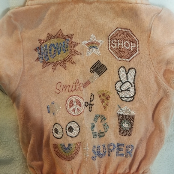 Jumper in nectarine color short sleeve with hood - Picture 9 of 10